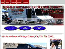 Tablet Screenshot of mobilemechanicinorangecounty.com